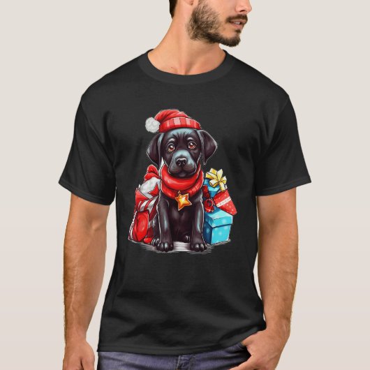 T-shirt Dog s Christmas Cute Labrador Retriever for Holid (Devant)