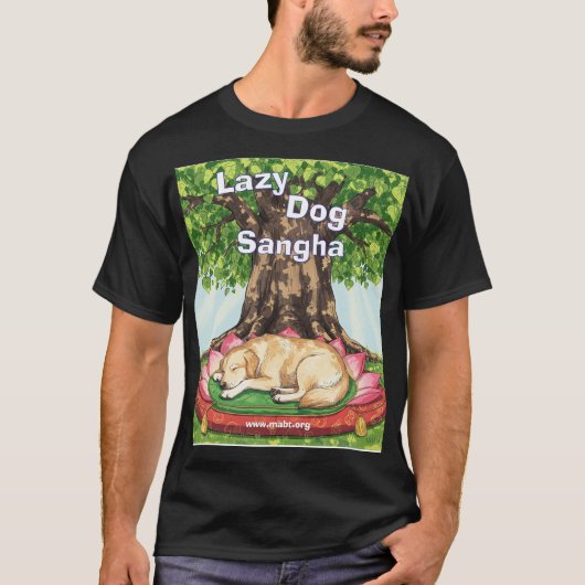 T-shirt Dog Sangha Lazy avant et arrière (Devant)