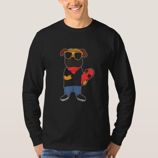 T-shirt Dog Skateboarder Well Balanced Person (Devant)