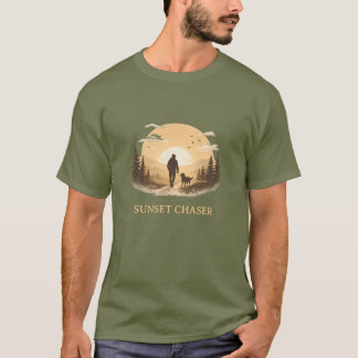 T-shirt Dog Sunset Chaser