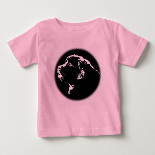 T-shirt Dog T-Shirt pour bébé de Terre-Neuve (Devant)