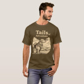 T-shirt Dog Tails of Adventure Funny Dog Lover Hiking  (Devant entier)