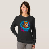 T-shirt Dog Welsh Corgi Surfer (Devant entier)