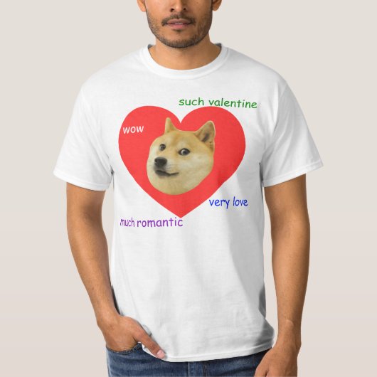 T-shirt Doge beaucoup de Valentines de jour d'amour très (Devant)