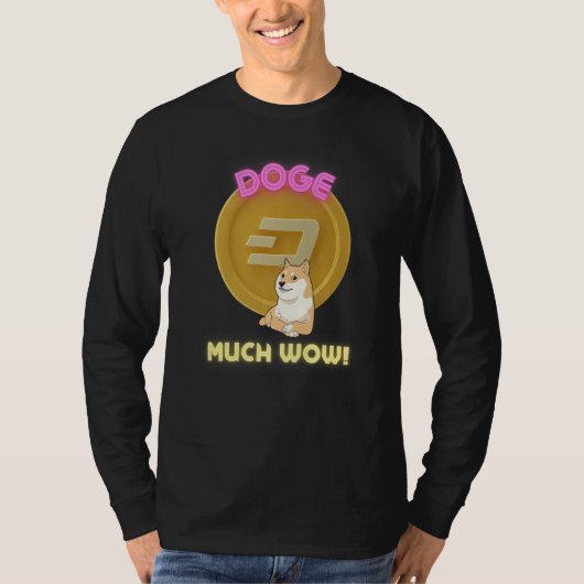 T-shirt Doge Dogecoin To the Moon Meme coin Cryptocurrency (Devant)