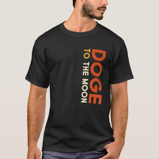 T-shirt Doge To the Moon Funny Idea Meme HODL Dogecoin Tra (Devant)