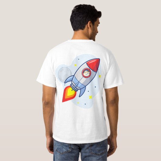 T-shirt Dogecoin À La Lune Rocket Man Space Doge Crypto (Dos entier)