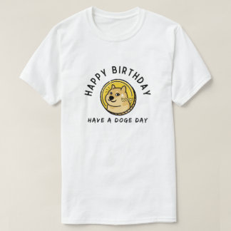 T-shirt Dogecoin Birthday Cadeau Crypto Investor Mème Desi