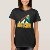 T-shirt Dogecoin Chien Crypto Mountain Sun Rays Cryptocurr (Devant)