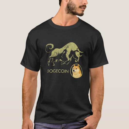 T-shirt DOGECOIN Crypto BULLRUN DOG MEME Cryptomonnaie BU (Devant)