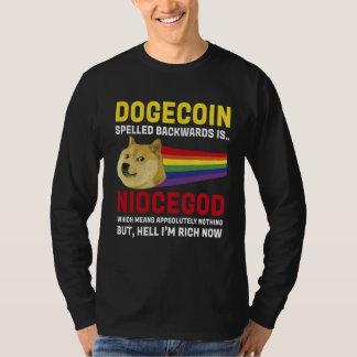 T-shirt Dogecoin Crypto Meme Dogecoin Backwards  Cryptocur