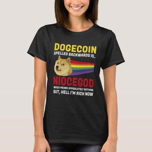 T-shirt Dogecoin Crypto Meme Dogecoin Backwards  Cryptocur (Devant)