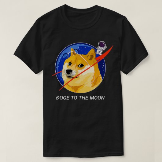 T-shirt Dogecoin Doge To Moon HODL Crypto Meme  (Design devant)