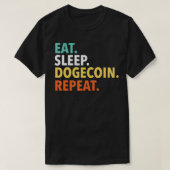 T-shirt Dogecoin Dogecoin Répéter, Chien Coin Crypto Curre (Design devant)