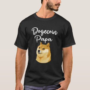 T-shirt Dogecoin Papa Doge Tenir Doge Doge Chien Crypto Mè