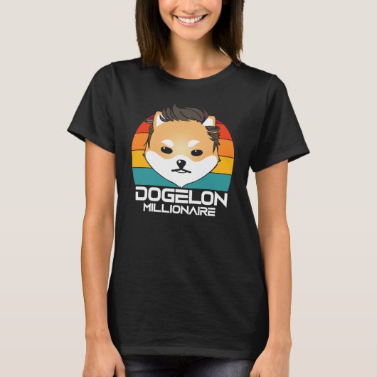 T-shirt Dogelon Mars Millionaire Krypto Meme Elon Coin Tok (Devant)