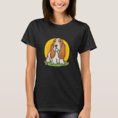 T-shirt Doggie Pet Dog Owner Dog Lover Funny Basset Hound (Devant)