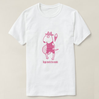T-shirt Doggo beside the seaside: Pink