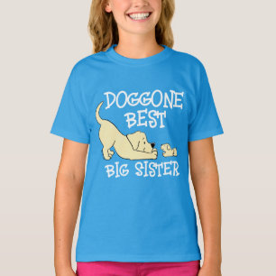 T-shirt Doggone Meilleure Grande Soeur Mignonne Matching