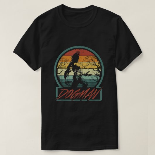 T-shirt Dogman Retro Michigan Wisconsin Werewolf Cryptid (Design devant)