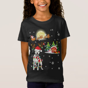 T-Shirt Dogo Argentino Chien Light Arbre de rennes de Noël