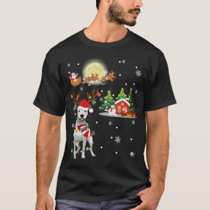 T-shirt Dogo Argentino Chien Light Arbre de rennes de Noël