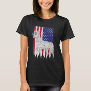 T-shirt Dogo Argentino chien patriotique USA drapeau améri