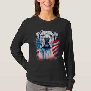 T-shirt Dogo Argentino drapeau américain 4 juillet chien 1