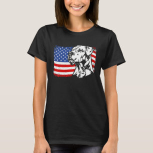 T-shirt Dogo Argentino fière drapeau américain chien patri