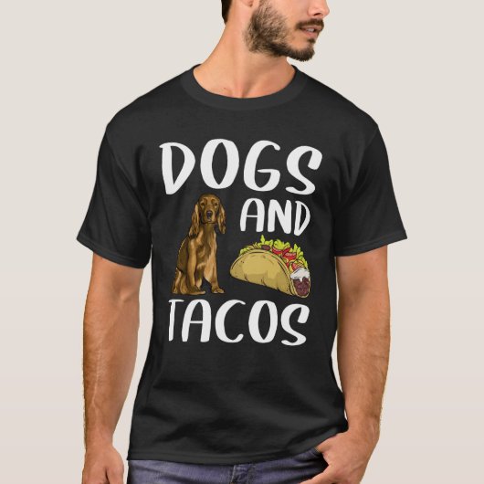 T-shirt Dogs And Tacos Cocker Spaniel Mexican Food (Devant)