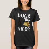 T-shirt Dogs And Tacos Flat Coated Retriever Mexican Food (Devant)