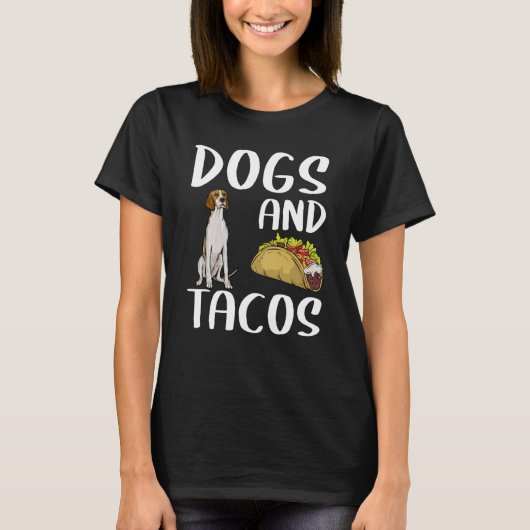 T-shirt Dogs And Tacos Irish Terrier Mexican Food (Devant)