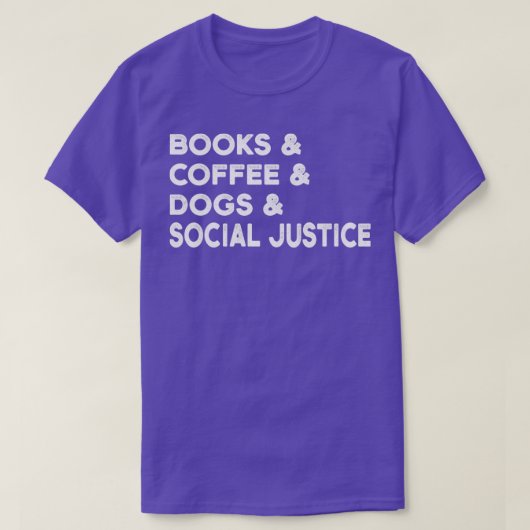 T-shirt Dogs Books and Coffee (Design devant)