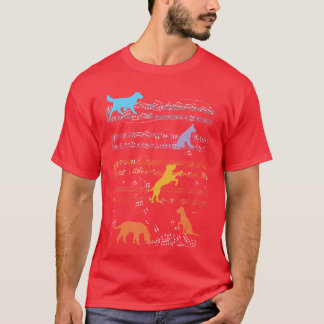 T-shirt Dogs Playing With Sheet Music Notes Musiceacher vi