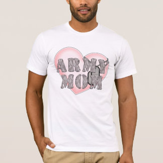 T-shirt Dogtags de coeur de maman d'armée