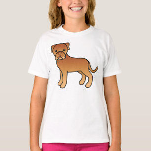 T-shirt Dogue De Bordeaux Chien De Dessin Animé Mignon