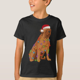 T-shirt Dogue de Bordeaux Lumières de Noël