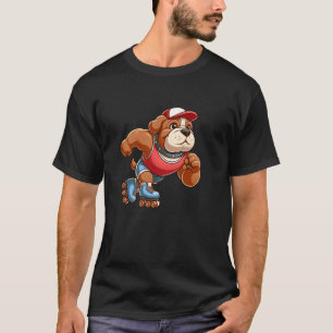 T-shirt Dogue De Bordeaux Patin À Roulettes Chien Drôle Pa