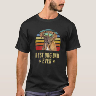 T-shirt Dogues De Bordeaux Meilleur Chien Papa Jamais Retr