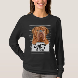 T-shirt Dogues De Bordeaux Mugshot Chien coupable