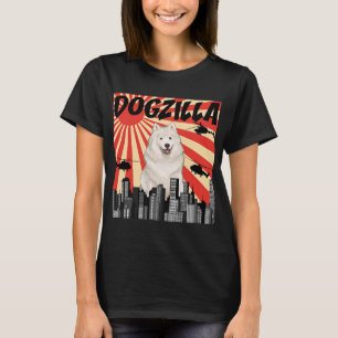 T-shirt Dogzilla japonaise amusante Samoyed 13