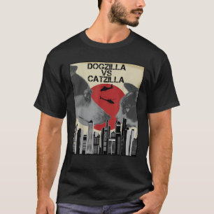 T-shirt Dogzilla vs Catzilla Japonais Sunset Style Kit Cha