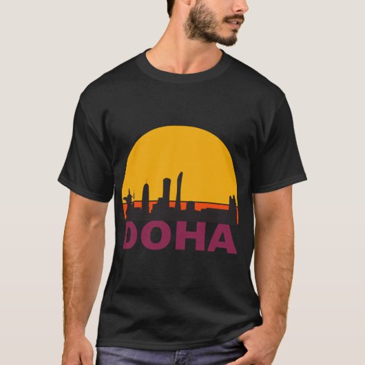 T-shirt doha retro vintage - doha qatar (Devant)
