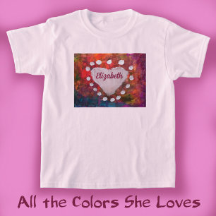 T-shirt Doigt de coeur peint
