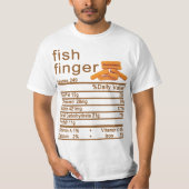 T-shirt doigt de poisson étiquette de la valeur nutritive (Devant)
