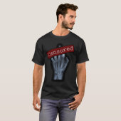 T-shirt Doigt moyen censuré - noir/pièce en t foncée (Devant entier)