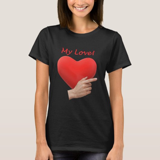 T-shirt Doigt Pointeur Coeur qui signifie (Devant)