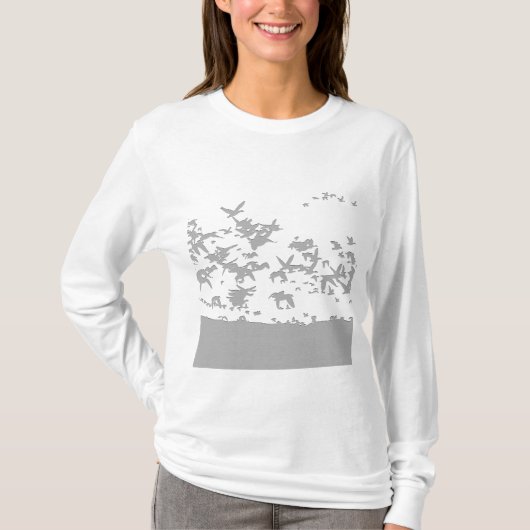 T-shirt d'oiseaux d'oies de neige (Devant)