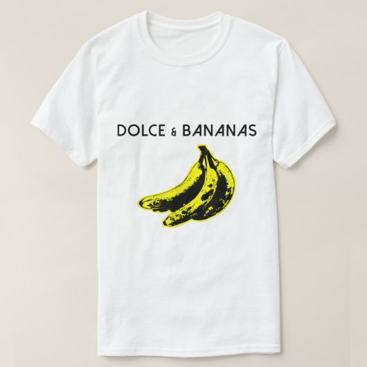 T-shirt Dolce and Bananas Funny Parody Design (Design devant)