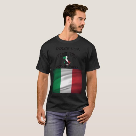 T-shirt Dolce Vita Italie 2024 À Paris Pour Les Jeux Olymp (Devant entier)